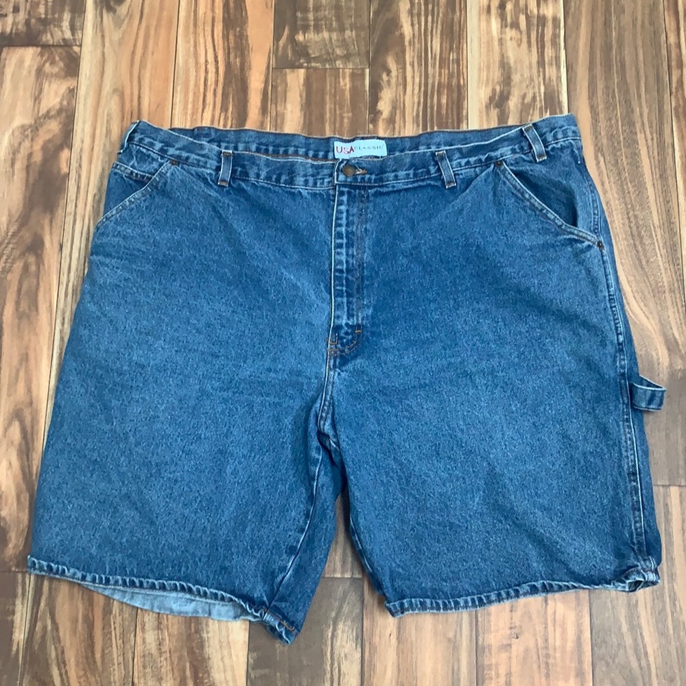 USA classic men jeans shorts blue waist 48